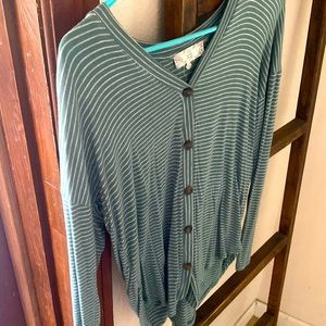 Long sleeve striped button shirt
